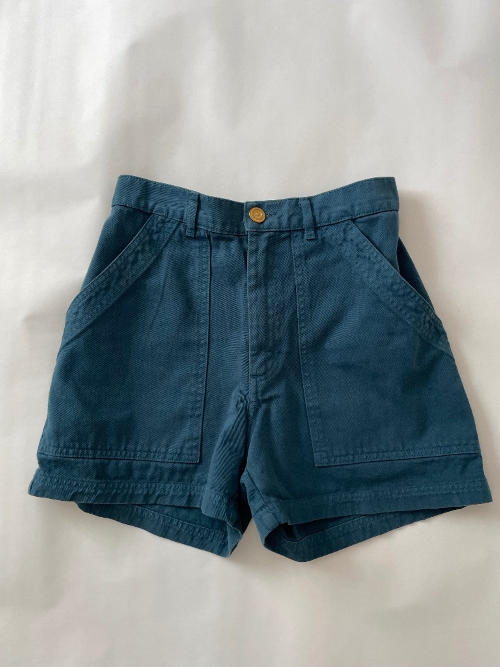Big Bud Press Work Pants Shorts Blue, 100% Cotton Made in USA, Women’s XS